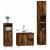 Set mobilier de baie, 3 piese, stejar fumuriu, lemn prelucrat GartenMobel Dekor