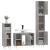 Set mobilier de baie, 3 piese, gri beton, lemn compozit GartenMobel Dekor