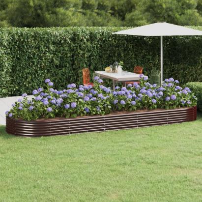Strat înălțat grădină 450x140x36 cm oțel galvanizat GartenMobel Dekor