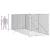 Padoc de exterior pentru câini argintiu 2x6x2 m oțel galvanizat GartenMobel Dekor