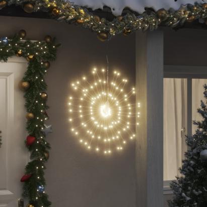 Lumini stelare de Crăciun 140 LED-uri, 8 buc., alb cald, 17 cm GartenMobel Dekor