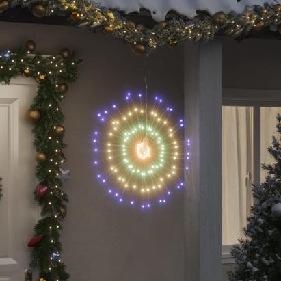 Lumină stelară de Crăciun 140 LED-uri 8 buc., multicolor, 17 cm GartenMobel Dekor
