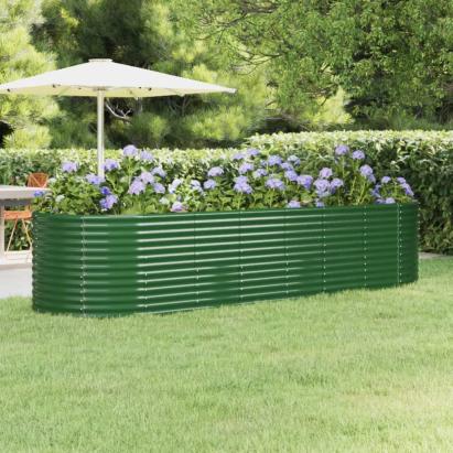 Strat înălțat grădină 322x100x68 cm oțel galvanizat GartenMobel Dekor