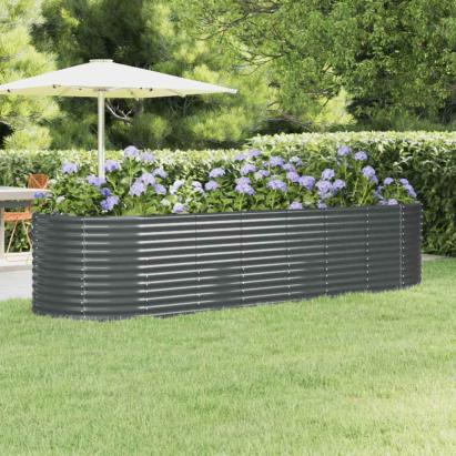 Strat înălțat grădină 322x100x68 cm oțel galvanizat GartenMobel Dekor