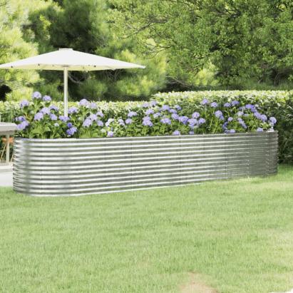 Strat înălțat grădină 396x100x68 cm oțel galvanizat GartenMobel Dekor
