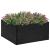 Jardinieră de grădină, 80x80x40 cm, negru, poliratan GartenMobel Dekor