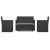 Set mobilier de exterior cu perne, 4 piese, negru, poliratan GartenMobel Dekor