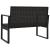 Set mobilier relaxare grădină 4 piese cu perne poliratan negru GartenMobel Dekor