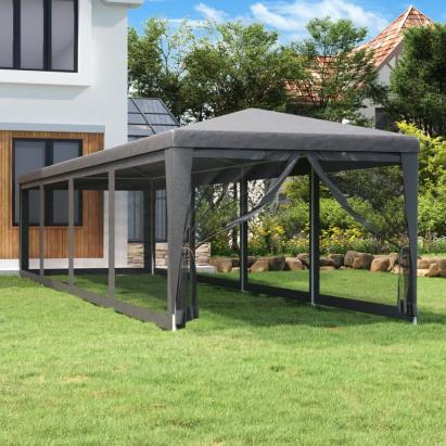 Cort de petrecere cu 10 pereți din plasă, antracit, 3x12 m HDPE GartenMobel Dekor