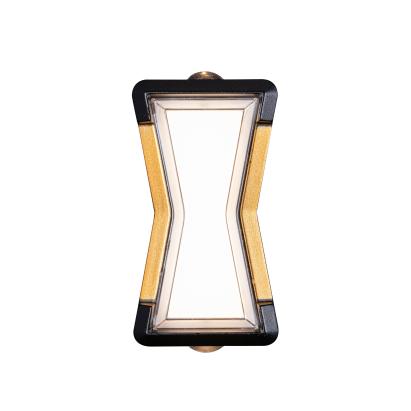 Aplica LED AX216 pentru interior/exterior, 2x10W, negru metalic, lumina calda 3000K