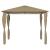 Pavilion cu huse pentru stâlpi, gri taupe, 3x3x2,6 m, 160 g/m² GartenMobel Dekor