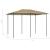 Pavilion, gri taupe, 3x4x2,6 m, 160 g/m² GartenMobel Dekor
