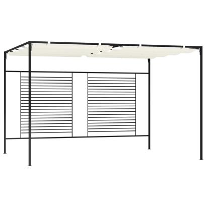Pavilion grădină acoperiș retractabil crem 3x4x2,3 m 180 g/m² GartenMobel Dekor
