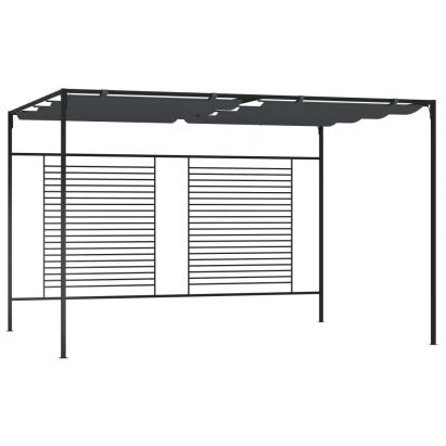Pavilion cu acoperiș retractabil, antracit, 4x3x2,3 m, 180 g/m² GartenMobel Dekor