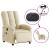 Fotoliu electric de masaj rabatabil, crem, textil GartenMobel Dekor