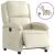 Fotoliu rabatabil electric, crem, piele ecologică GartenMobel Dekor