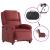 Fotoliu rabatabil electric, roșu vin, piele ecologică GartenMobel Dekor