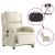 Fotoliu electric de masaj rabatabil, crem, piele ecologică GartenMobel Dekor