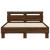 Cadru de pat cu tăblie, stejar maro, 135x190 cm, lemn prelucrat GartenMobel Dekor
