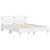Cadru de pat cu tăblie, alb, 120x190 cm, lemn prelucrat GartenMobel Dekor