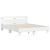 Cadru de pat cu tăblie și LED, alb, 150x200 cm GartenMobel Dekor