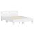 Cadru de pat cu tăblie și LED, alb, 120x200 cm GartenMobel Dekor