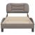 Cadru de pat fără saltea Hvar Taupe 80x200 cm țesătură GartenMobel Dekor