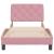 Cadru de pat fără saltea, roz, 80x200 cm, catifea GartenMobel Dekor