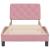 Cadru de pat fără saltea, roz, 90x190 cm, catifea GartenMobel Dekor