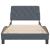 Cadru de pat fără saltea, gri închis, 100x200 cm, catifea GartenMobel Dekor