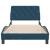 Cadru de pat fără saltea, albastru, 100x200 cm, catifea GartenMobel Dekor