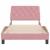 Cadru de pat fără saltea, roz, 100x200 cm, catifea GartenMobel Dekor