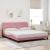 Cadru de pat fără saltea, roz, 180x200 cm, catifea GartenMobel Dekor