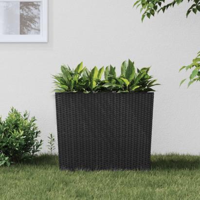 Jardinieră cu interior detașabil, antracit, 12 / 44 L, PP ratan GartenMobel Dekor