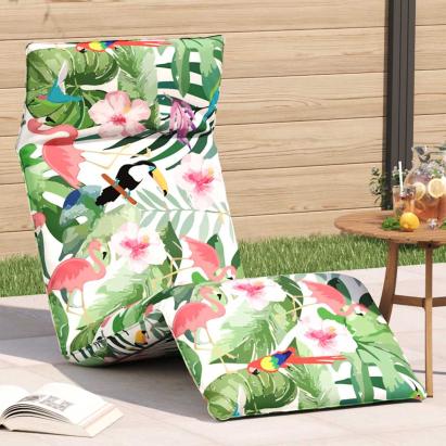 Șezlong pliabil, multicolor, 175x54x8,5 cm, țesătură Oxford GartenMobel Dekor