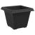Vază pătrată pentru flori 6 pcs Negru 38 x 38 x 30 cm Plastic GartenMobel Dekor