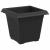 Vază pătrată pentru flori 24 pcs Negru 16 x 16 x 14 cm Plastic GartenMobel Dekor