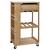 Cărucior de bucătărie cu roți natural 47,5 x 36 x 83 cm Bambus GartenMobel Dekor