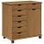 Cabinet mobil Maro miere 63,5 x 39 x 65,5 cm Lemn de pin masiv GartenMobel Dekor