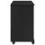 Cabinet mobil Negru 63,5 x 39 x 65,5 cm Lemn de pin masiv GartenMobel Dekor