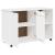 Cabinet mobil cu roata Alb 100 x 39 x 65,5 cm Lemn de pin masiv GartenMobel Dekor