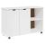 Cabinet mobil cu roata Alb 100 x 39 x 65,5 cm Lemn de pin masiv GartenMobel Dekor