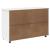Cabinet mobil cu roata Alb 100 x 39 x 65,5 cm Lemn de pin masiv GartenMobel Dekor
