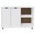 Cabinet mobil cu roata Alb 100 x 39 x 65,5 cm Lemn de pin masiv GartenMobel Dekor