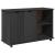Cabinet mobil cu roata Gri 100 x 39 x 65,5 cm Lemn de pin masiv GartenMobel Dekor