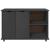 Cabinet mobil cu roata Gri 100 x 39 x 65,5 cm Lemn de pin masiv GartenMobel Dekor