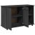 Cabinet mobil cu roata Gri 100 x 39 x 65,5 cm Lemn de pin masiv GartenMobel Dekor