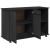 Cabinet mobil Negru 100 x 39 x 65,5 cm Lemn de pin masiv GartenMobel Dekor
