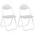 Scaun pliant 2 pcs Alb 48 x 43,5 x 81 cm Piele artificială GartenMobel Dekor