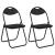 Scaun pliant 2 pcs Negru 48 x 43,5 x 81 cm Piele artificială GartenMobel Dekor
